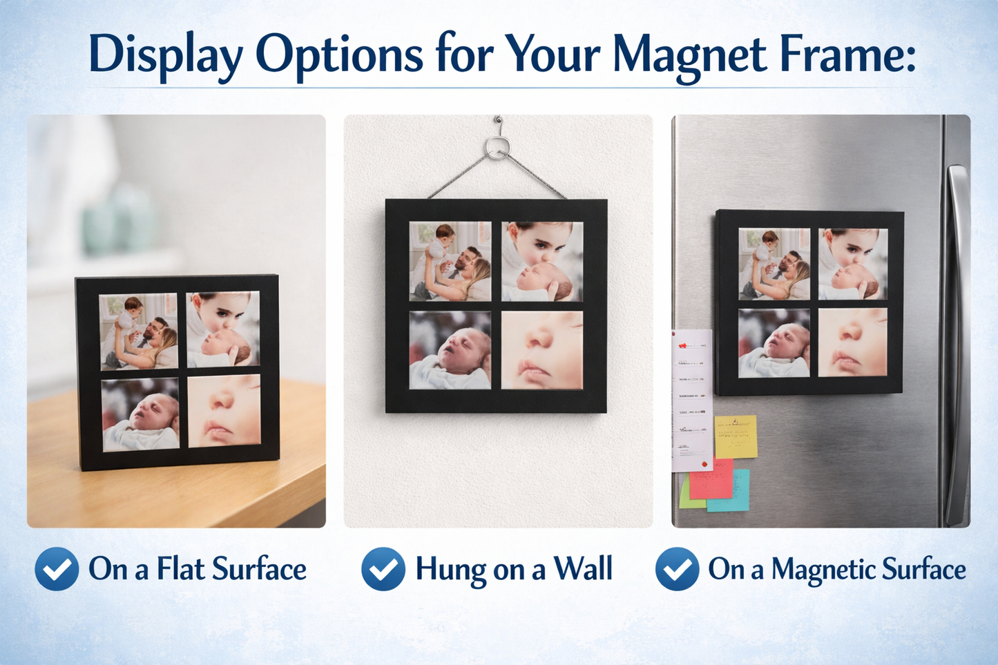 Black or White Stacked "Cutties" Picture Frame