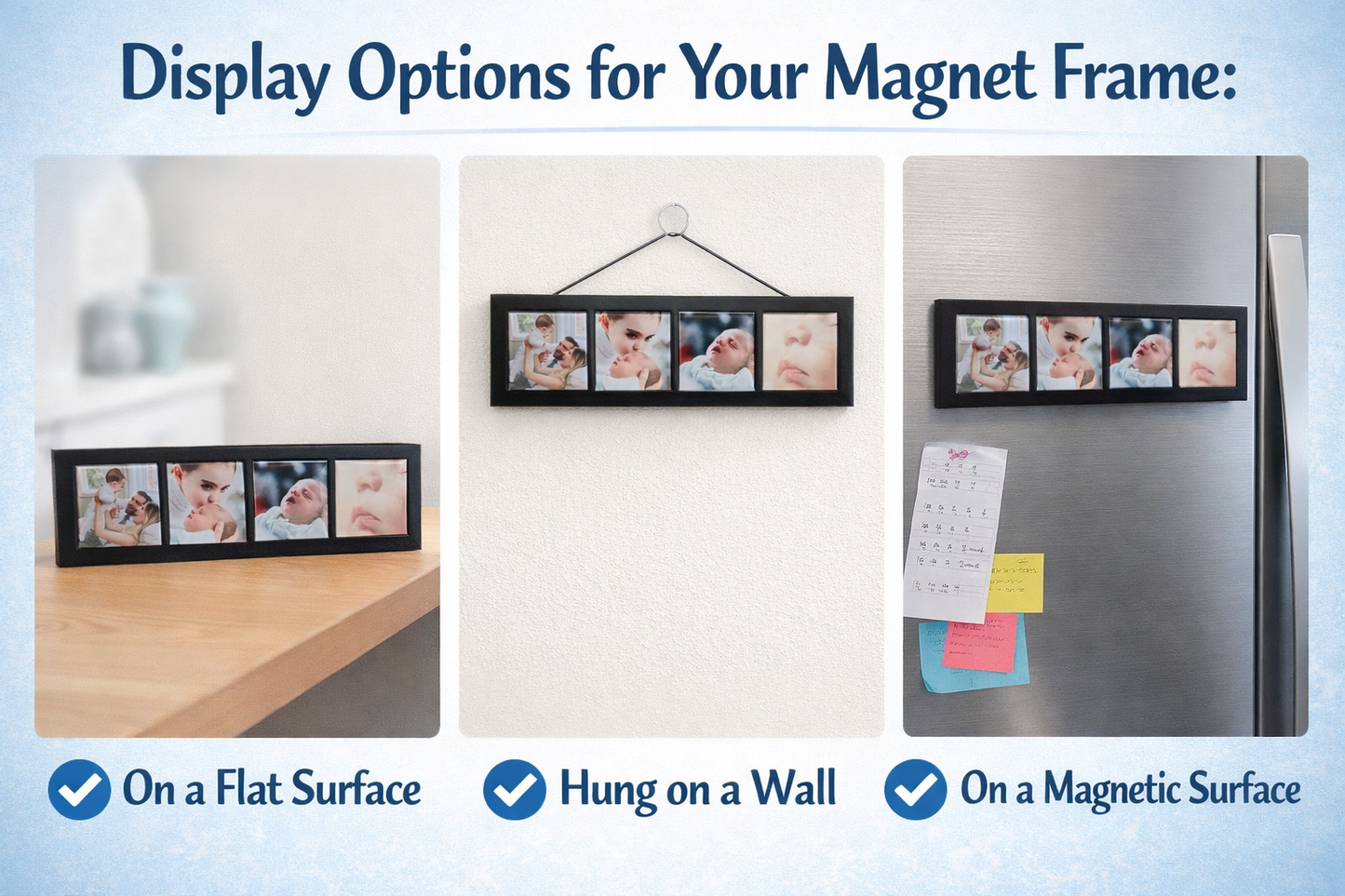 Black or White Unstacked "Cutties" Picture Frame